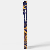 Antiquitätenschiff, Delphine, Gold, Navy Blue Mono Case-Mate iPhone Hülle (Rückseite / Links)