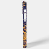 Antiquitätenschiff, Delphine, Gold, Navy Blue Mono Case-Mate iPhone Hülle (Rückseite / Links)