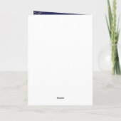 Antiquitätenschiff, Delphine, Gold, Navy Blue Mono Einladung (Rückseite)