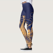 Antiquitätenschiff, Delphine, Gold, Navy Blue Naut Leggings (Links)