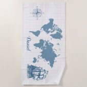 Antiquitätenschiff mit Name Strandtuch (Vorderseite)