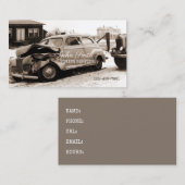 Antiquitätenschleppdienst - Reparatur-Werkstatt Se Visitenkarte (Vorne/Hinten)