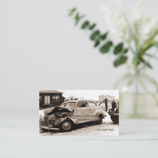 Antiquitätenschleppdienst - Reparatur-Werkstatt Se Visitenkarte (Stehend Vorderseite)