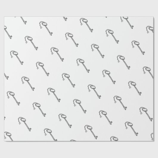 Antiquitätenschlüssel Geschenkpapier (Flach)