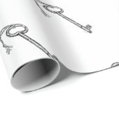 Antiquitätenschlüssel Geschenkpapier (Rolleneckpunkt)