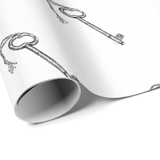 Antiquitätenschlüssel Geschenkpapier (Rolleneckpunkt)