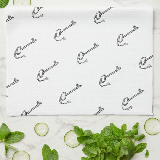 Antiquitätenschlüssel Geschirrtuch (Gefaltet)