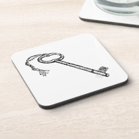 Antiquitätenschlüssel Getränkeuntersetzer (Linke Seite)