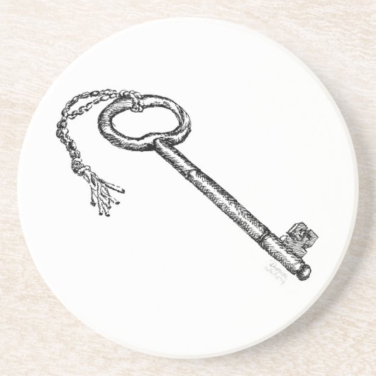 Antiquitätenschlüssel Getränkeuntersetzer (Vorne)