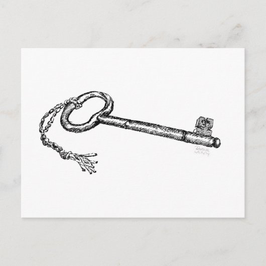 Antiquitätenschlüssel Postkarte (Vorderseite)