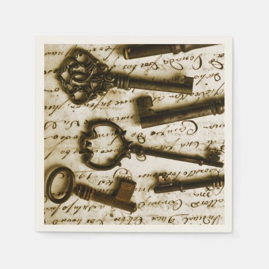 Antiquitätenschlüssel Serviette (Vorderseite)