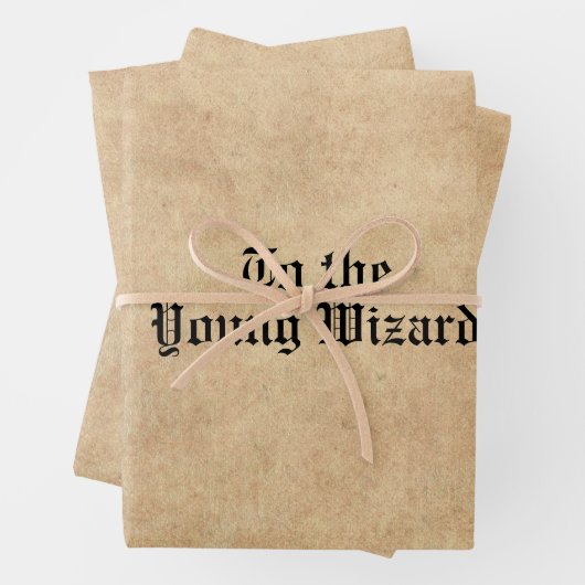 Antiquitätenschmuck mit magischem Schriftart Geschenkpapier Set (Beispiel)