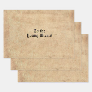 Antiquitätenschmuck mit magischem Schriftart Geschenkpapier Set