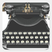 Antiquitätenschrift Quadratischer Aufkleber (Vorderseite)