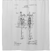 Antiquitätenspielzeug 1904 Zeichnend Patent Duschvorhang (Vorderseite)