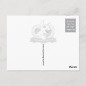 Antiquitätenstil Bull Terrier Foto Postkarte (Rückseite)