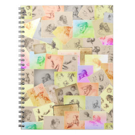 Antiquitätenstudien von Kopf, Hand, Ohren und Auge Notizblock