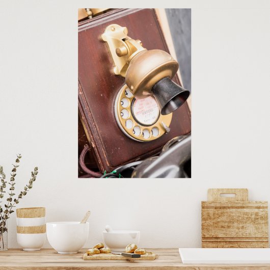Antiquitätentelefon am Markt Poster (Küche)