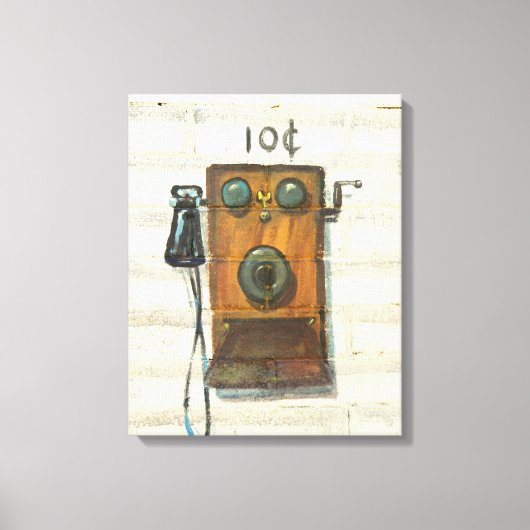 Antiquitätentelefon in Leinwand (Vorderseite)