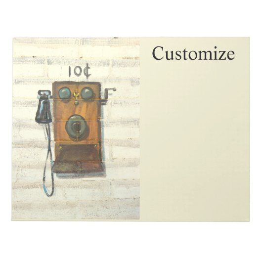 Antiquitätentelefon Notizblock (Vorderseite)