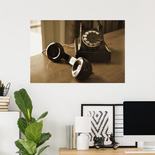 Antiquitätentelefon Poster (Heimbüro)