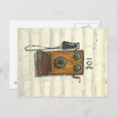 Antiquitätentelefon Postkarte (Vorne/Hinten)