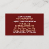 Antiquitätentöpfe, Töpferwaren, Potter Visitenkarte (Rückseite)