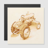 Antiquitätentraktor - Aquarell Magnetkarte (Vorne/Hinten)