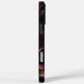 Antiquitätentraktor auf Leder Case-Mate iPhone Hülle (Rückseite / Rechts)