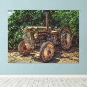 Antiquitätentraktor Leinwanddruck (Insitu (Holzboden))