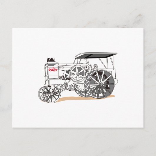 Antiquitätentraktor Postkarte (Vorderseite)