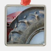 Antiquitätentraktor Silbernes Ornament (Vorne)