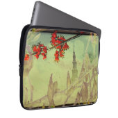 Antiquitätenturm, Magnolien und Ahorn Blume Telefo Laptopschutzhülle (Vorne Rechts)