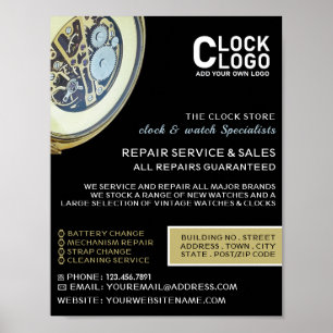 Antiquitätenuhr, Horologin-Werbung Poster