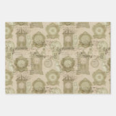 Antiquitätenuhren und -uhren geschenkpapier set (Vorderseite 3)