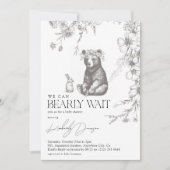 Antiquitätenwald wir können frühes Abwarten Kinder Einladung (Vorderseite)