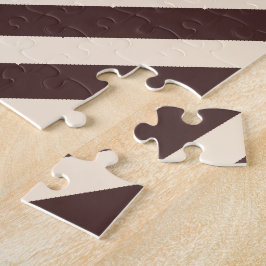 Antiquitätenweiß und -braun - Diagonale Streifen Puzzle