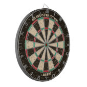 Antiquitäts-Dartboard mit benutzerdefiniertem Text Dartscheibe (Vorderseite Links)