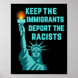 Antirassismus - Behalt der Einwanderer, die den Ra Poster