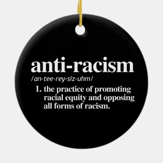 Antirassismus - Definition Keramik Ornament (Hinten)