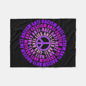 Antirassismus Faschismus Lies Hate Resist Abstimmu Fleecedecke (Vorderseite (Horizontal))