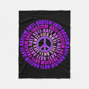 Antirassismus Faschismus Lies Hate Resist Abstimmu Fleecedecke