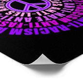 Antirassismus Faschismus Lies Hate Resist Abstimmu Poster (Ecke)