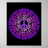 Antirassismus Faschismus Lies Hate Resist Abstimmu Poster (Vorne)