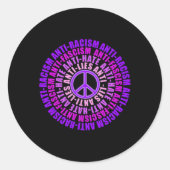 Antirassismus Faschismus Lies Hate Resist Abstimmu Runder Aufkleber (Vorderseite)