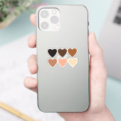 Antirassismus Skintone Herz Aufkleber (Telefon)