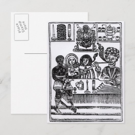 Antirauchenflugschrift Postkarte (Vorne/Hinten)