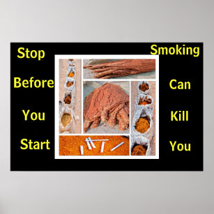 Anti Raucher Kunst Poster Zazzle De