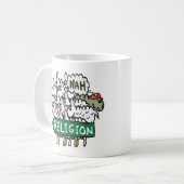 Antireligiös-Atheist-Schafe Kaffeetasse (Vorderseite Links)