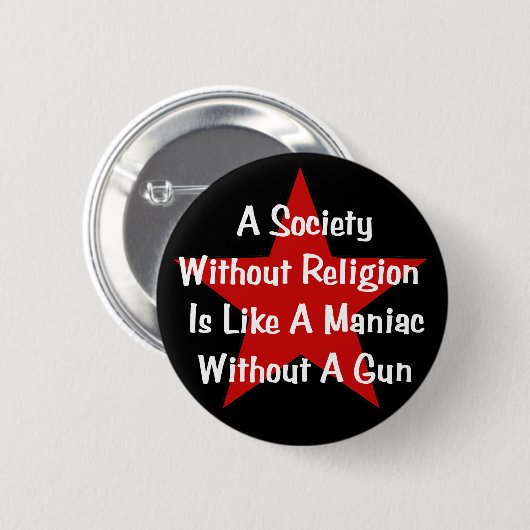 Antireligiöses Zitat Button (Vorne & Hinten)
